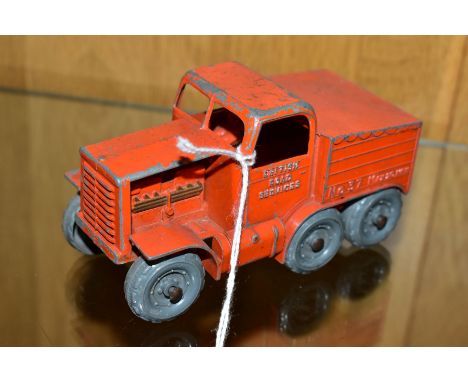 AN UNBOXED MOKO LESNEY PRIME MOVER, playworn condition, missing both engine covers, no trailer or bulldozer