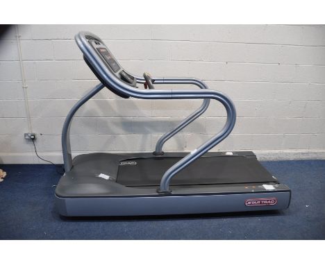 AN STARTRAC E-TRx TREADMILL with LED screen (not PAT tested as no cable supplied but tested for working order, speed adjustme