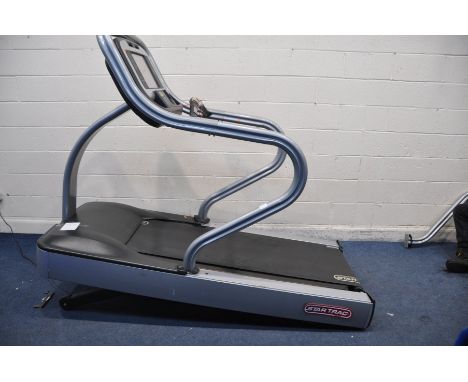 A STARTRAC E-TRxe TREADMILL, with 15in TV Touchscreen with Star Trac Coach (not PAT tested as no cable supplied but tested fo