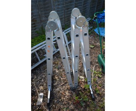 A FOLDING ALUMINIUM PLATFORM LADDER