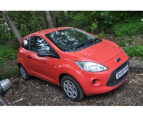 A 2009 FORD KA STUDIO THREE DOOR HATCHBACK CAR in pink with fabric interior, 1.2 Petrol Engine, 5 speed Gearbox, V5C present,