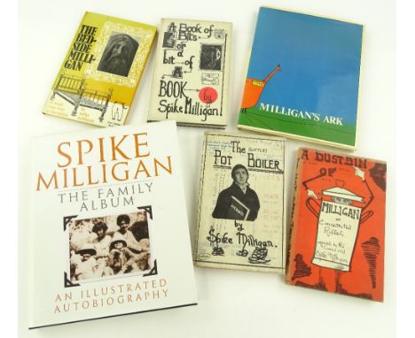 A group of Spike Milligan books, including The Little Pot Boiler, First Edition 1963, The Bedside Milligan, First Edition 196