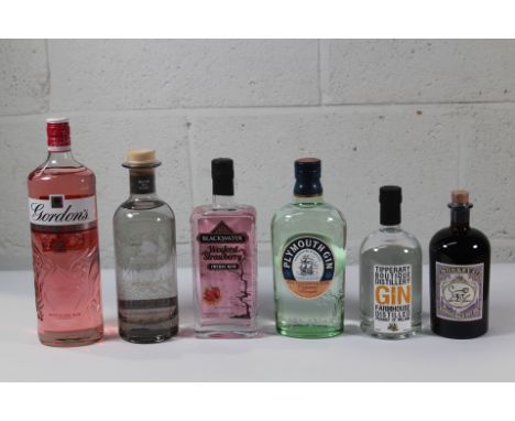 Monkey 47 Schwarzwald Dry Gin 500ml, Blackwater Wexford Strawberry Irish Gin 500ml, Plymouth Gin Original Strength 700ml, Tip