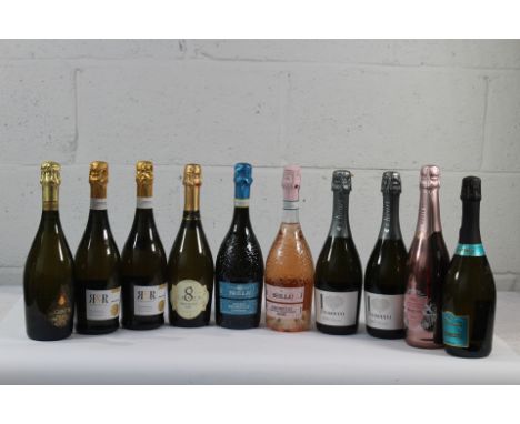 Ten Assorted Prosecco White/Rose Sparkling Wines to include Brilla!, M&S, Accadenia 10 x 750ml.