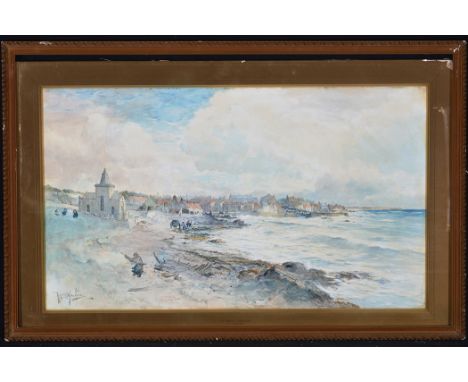 Thomas Swift Hutton(1860- after 1935)"St. Monans, Fifeshire",signed,42 x 73.5cms; 16 1/2 x 28 3/4in.