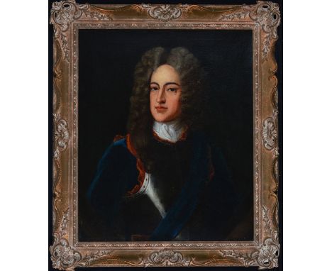 British SchoolA portrait of a 17th Century General wearing a full-bottomed wig and a cuirass, thought to be the Jacobite Tom 