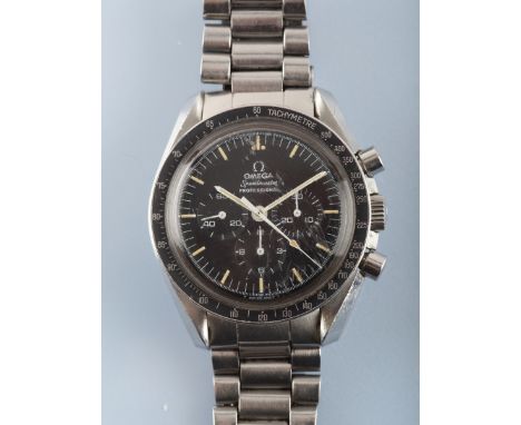 Omega Speedmaster Professional: a gentleman's stainless steel chronograph bracelet watch, c.1973, case ref. 145022-74 ST, the