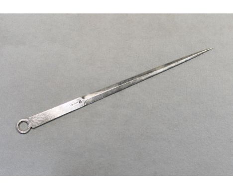 by W W Harrison &amp; Co (William Wheatcroft Harrison), Sheffield 1869, the tapering spearpoint blade flaring into the plain 