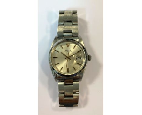 c1979, model 6694, serial number 5747023, the signed silvered dial, 30mm, diameter, with silver coloured batons and hands, ce