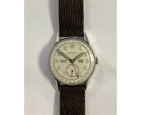 c1945, model 14776, the signed white dial, 30mm diameter, with (originally) luminous Arabic numerals and hands, subsidiary se