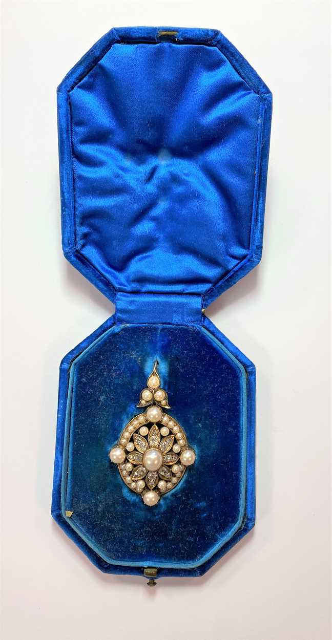 Gifted by Queen Victoria - A 19th Century pearl and diamond brooch ...