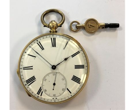 the white dial, 42mm diameter, with black Roman numerals, blued spade hands, subsidiary seconds register at 6 o'clock and che