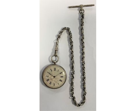 the signed silvered dial, 35mm diameter, decorated with an engraved maritime scene, with black Roman numerals, blued moon han