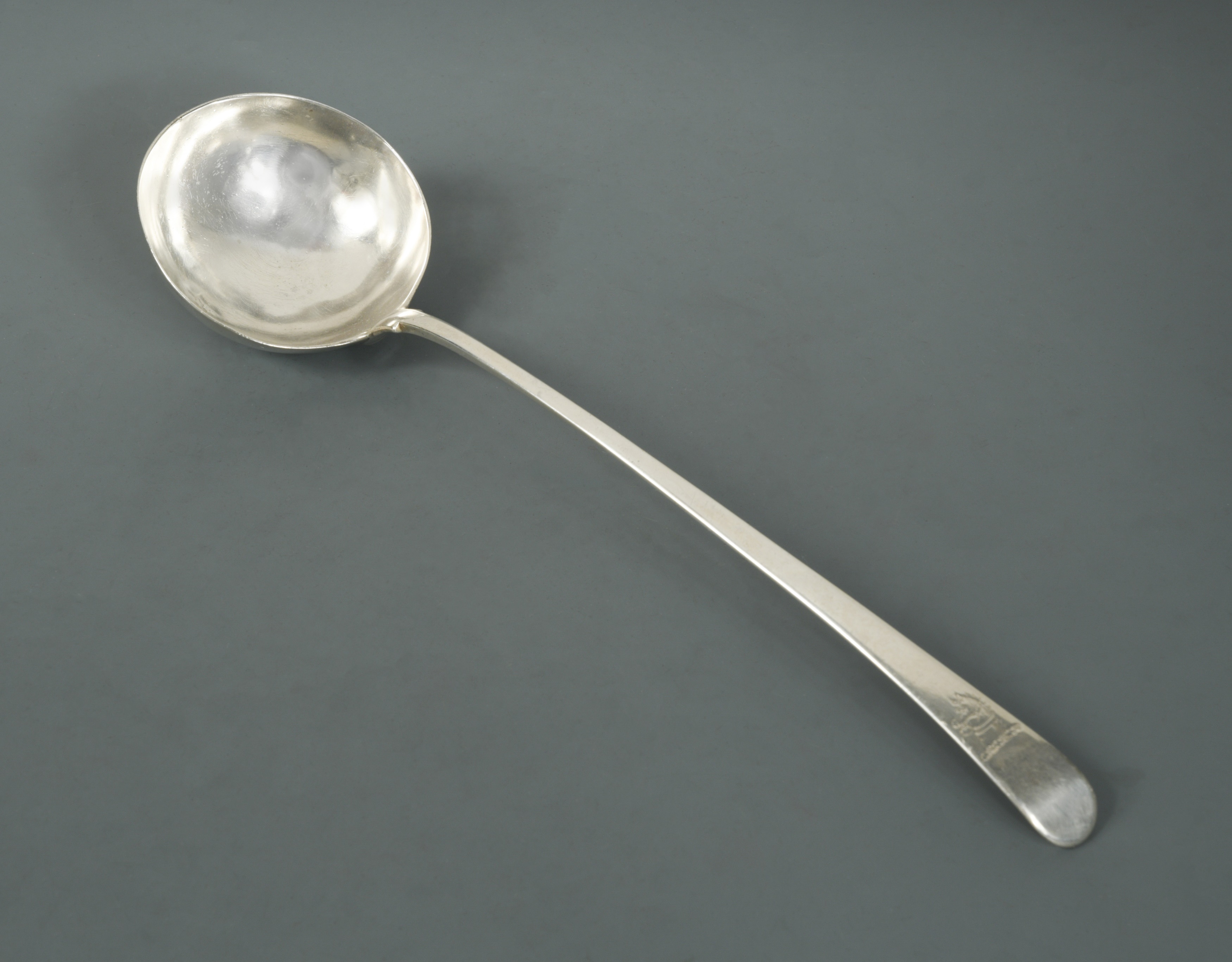 An early III silver soup ladle, in Cheffins Fine Art
