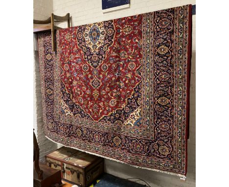 FINE CENTRAL PERSIAN KASHAN CARPET 353CMS X 263CMS