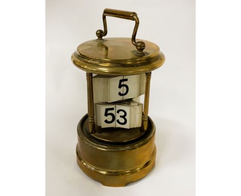 BRASS TICKET CLOCK A/F