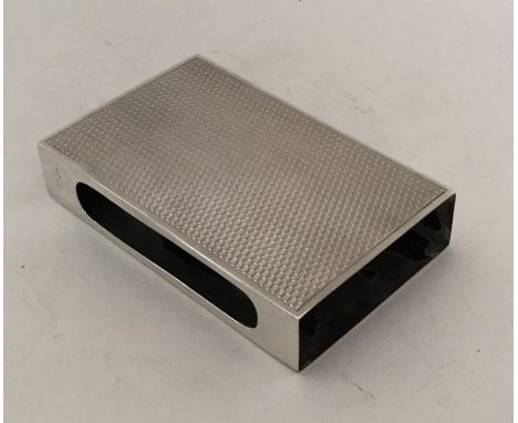 A good quality engine turned silver match case. Chester. Approx. 44 grams. Est. £40 - £60.