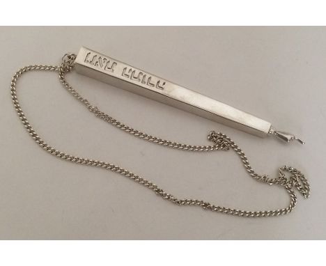 A Sterling silver Torah pointer of tapering form. Approx. 59 grams. Est. £80 - £120.