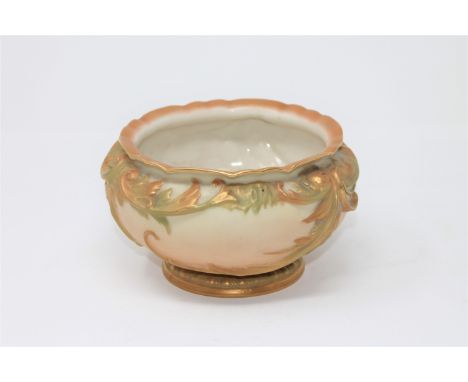 A Royal Worcester gilded blush ivory bowl, height 10 cm. 