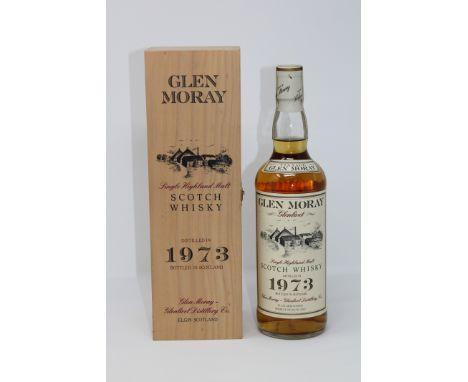 Glen Moray - Single Highland Malt Scotch Vintage 1973, 75cl, in wooden presentation box.