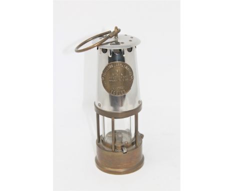An Eccles Protector Type 6 miner's safety lamp 