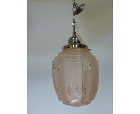 Vintage glass centre light fitting