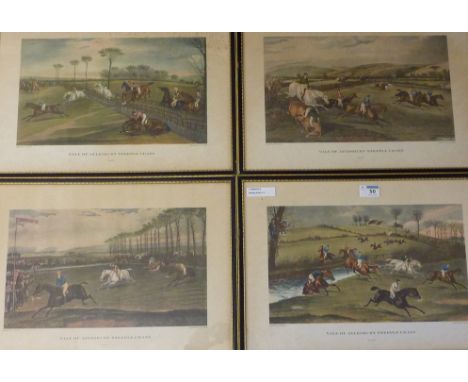 'Vale of Aylesbury Steeple Chase', set of four colour Hunting prints 32cm x 46cm (4)