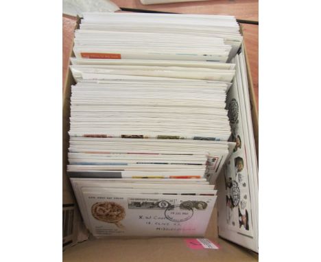 200+ GB First Day Covers (decimal and pre-decimal) including Battle of Britain, 1966 World Cup etc in one box