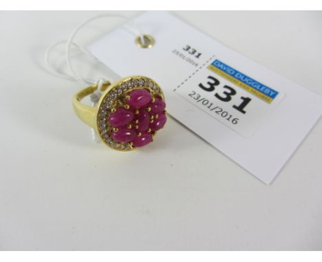 Cabachon ruby dress ring