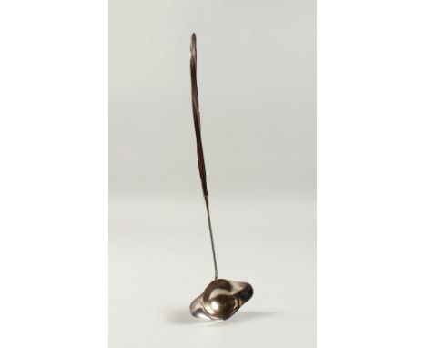 A CONTINENTAL SILVER TODDY LADLE.