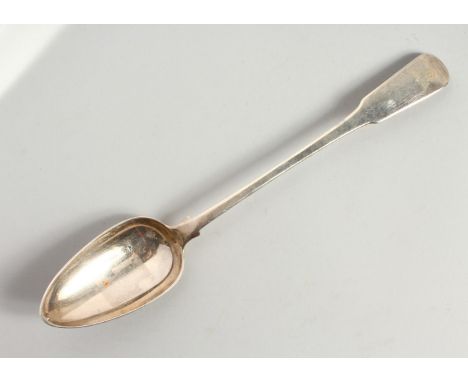 A GEORGE III FIDDLE PATTERN GRAVY SPOON. London 1800. Maker R. C.
