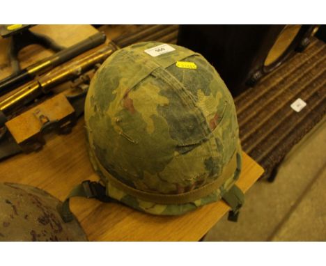 A US Army helmet
