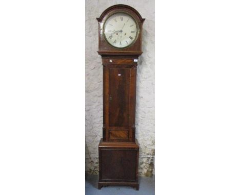 An early 19th century mahogany centre seconds longcase, regulator clock, the dial signed John Webster, Edinburgh with a two t