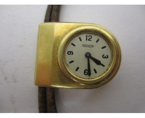 An early 20th century Jaeger ladies, manual wind, 18ct gold bracelet watch having a reverse winding crown, the reverse marked