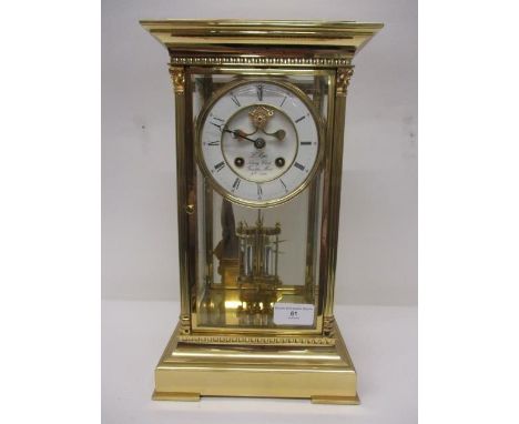 A modern brass cased mantle clock made by Epee and sold as a limited edition of 889/2500 by Franklin Mint.  It was made to co