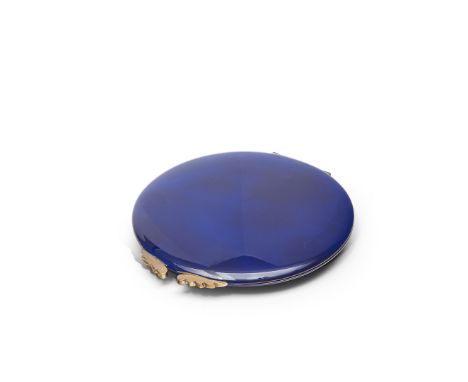 in gilded metal and blue enamel. With original cloth case.  Minor flaws.
