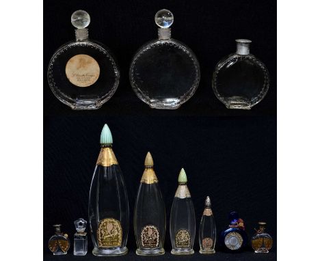 11 mixed perfume bottles 11 perfume bottles to include 3 Lalique Nina Ricci 'L'air du Temps' circular perfume bottles with mo