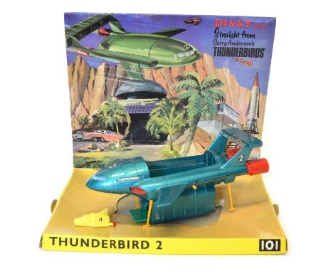 Dinky Thunderbirds 2 &amp; 4 set Dinky Toys 101,Gerry Anderson's Thunderbirds 2 &amp; 4 boxed vehicle set, boxed with cardboa