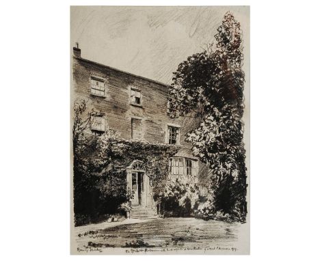 HANSLIP FLETCHER (1874-1955) A house in Beaumont Street, Oxford, lithograph, pencil signed in the margin and inscribed 'To Dr