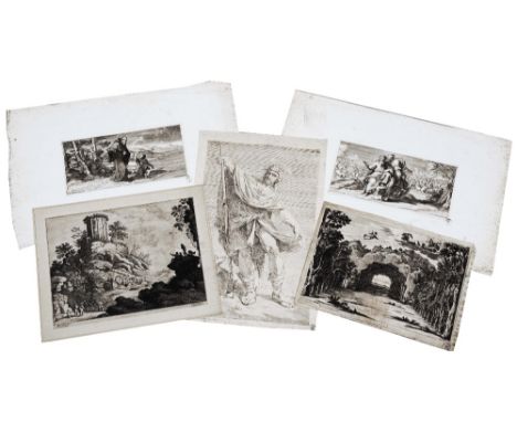 A COLLECTION OF OLD MASTER ETCHINGS AND ENGRAVINGS including works by or after: Byostino Scilla (X2); Annibale Caracci; Paul 