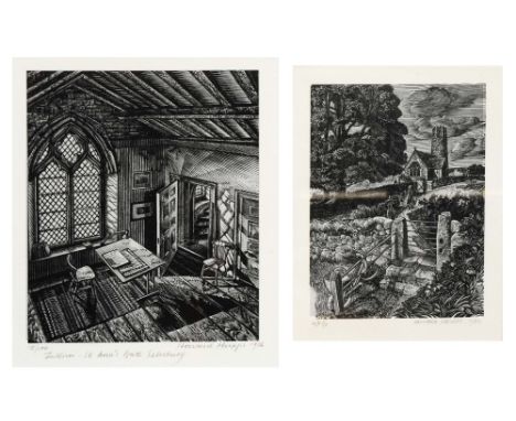 HOWARD PHIPPS (b.1954) 'Interior - St Anne's Gate, Salisbury', wood engraving, pencil signed, titled, dated 1986 and numbered