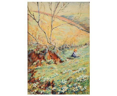 K * J * MONTEITH (19TH/20TH CENTURY) Spring flowers, signed with initials and dated '03, watercolour, 25.5 x 17.5cm