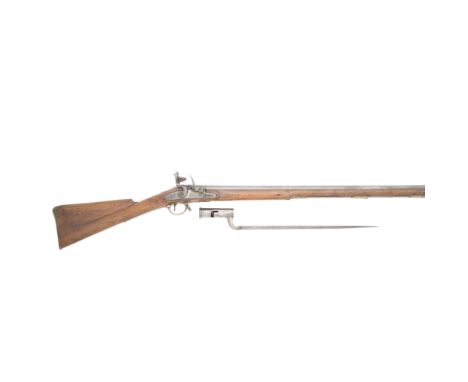 A 10-Bore Flintlock Volunteer MusketBy Heeleys & Co. Of Birmingham, Early 19thWith sighted barrel and grooved tang, signed bo