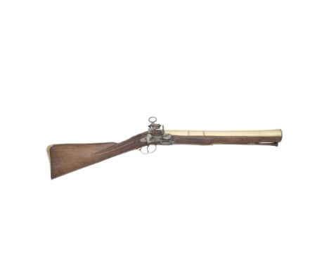 A Brass-Barrelled Blunderbuss With Spanish Miquelet-Lock MechanismBy Delaney, Londini, Early 18th CenturyThe three-stage barr