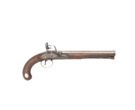 A 22-Bore Flintlock Duelling Pistol By Gill & Knubley, London, Circa 1784With slightly swamped octagonal sighted barrel signe