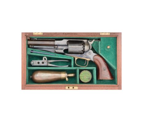 A Cased .44 Percussion Remington New Army Model Revolver No. 124997, Circa 1875With shortened barrel stamped 'Patented Sept. 