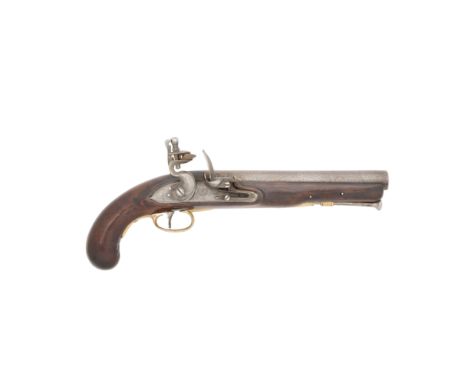 A 10-Bore Flintlock 1796 Pattern Heavy Cavalry PistolCirca 1800With plain barrel and tang (light surface pitting), border eng