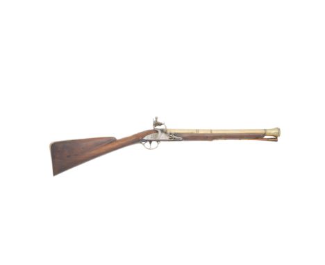 A Brass-Barrelled Flintlock BlunderbussBy Wilson, London, Late 18th CenturyWith three-stage barrel turned and belled at the m