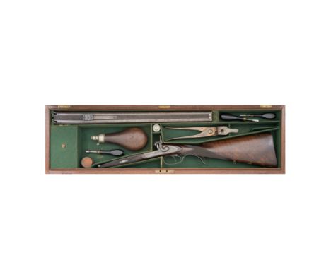 A Rare Cased 25-Bore (.577) Percussion D.B. Big Game Rifle By Manton & Co., Gun Makers To H.R.H. The Duke Of Edinburgh, K.G.,