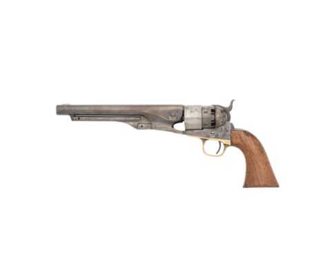 A Colt 1860 Army Model Percussion Revolver No. 170786 For 1868Of production specifications, the barrel with 'NEW-YORK' addres